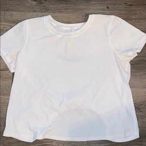 White lululemon size 6 crop tee with high back